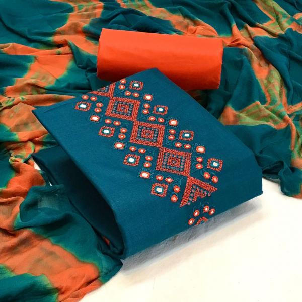 TCVN Embroidered Suit Vol 3 Cotton Designer Exclusive Dress Material